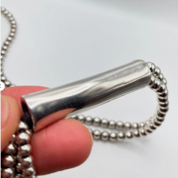 NWT Uno De 50 Jellyfish Long Statement Beaded Necklace Tassel BOLO Silver Plated - Picture 13 of 16